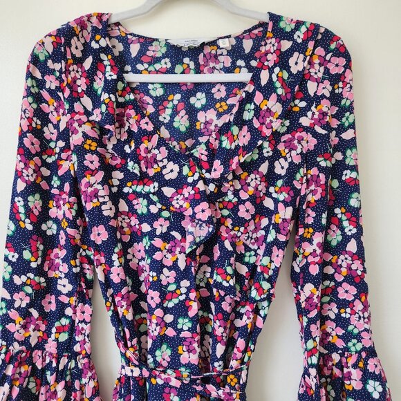 Paris Atelier & Other Stories Floral Dress Ruffle Long Sleeve Tie Frill Size 4 - Picture 3 of 10